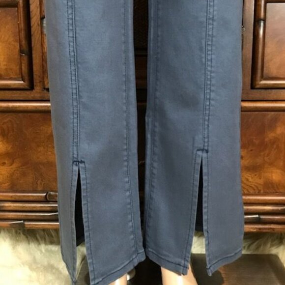 NWOT Peace Love World Dusty Blue Front Slit Top Stitch Seamed Stretch Jean - Picture 7 of 13